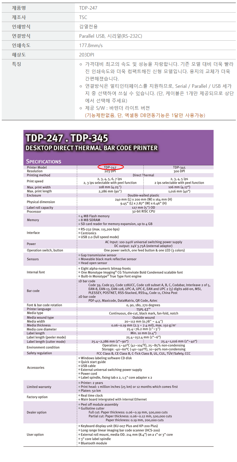 TSC TDP247