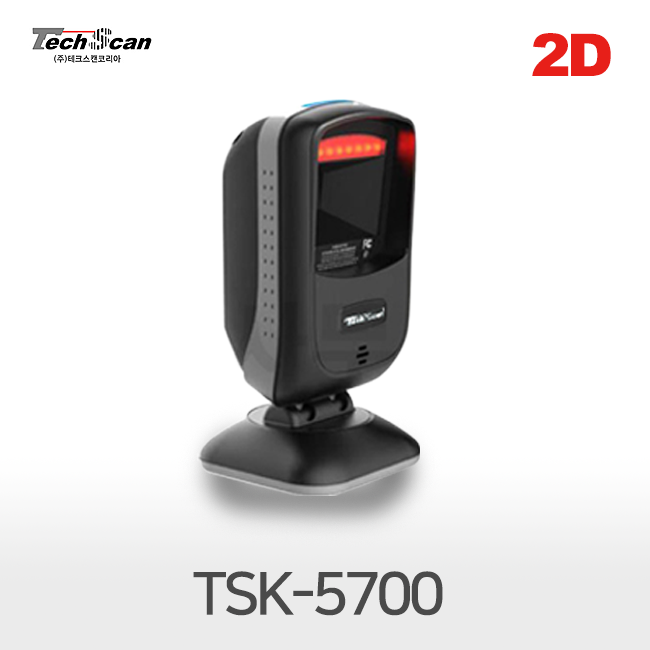 [테크스캔] TSK5700 바코드스캐너 탁상형 2D TechScan