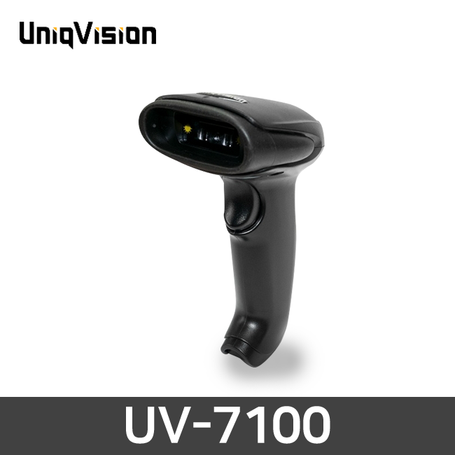 [유니크비젼] UV-7100 바코드스캐너 핸디형 유무선 UNIQVISION