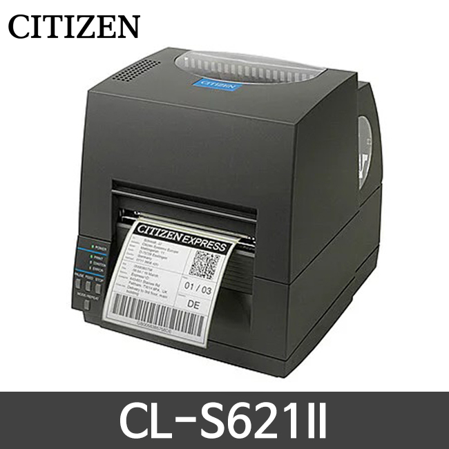 [시티즌] CL-S621II 산업용 바코드프린터 (연결:USB) 203dpi 열전사 감열 CITIZEN