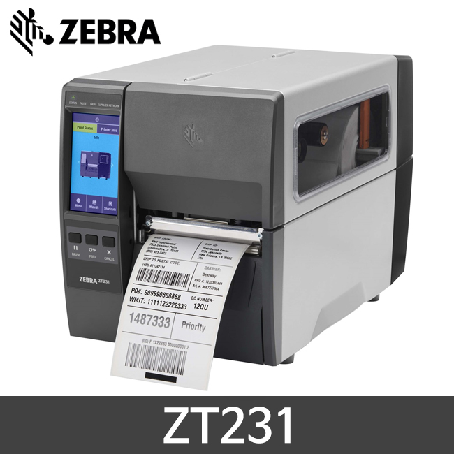 [지브라] ZT231 산업용 바코드프린터 203dpi 열전사 감열 제브라 ZEBRA