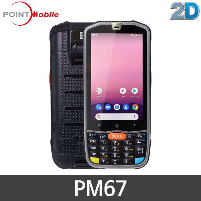 [포인트모바일] PM67 산업용 PDA 바코드스캐너 (안드로이드,WiFi) 1D 2D POINTMobile