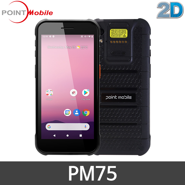 [포인트모바일] PM75 바코드스캐너 산업용 PDA (크래들+GUN) 안드로이드 POINTMobile